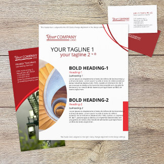 Rot, Burgund-Logo, geometrische Foto-Formen Flyer