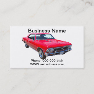 Rot Chevy 1966 Chevelle SS 396 Visitenkarte