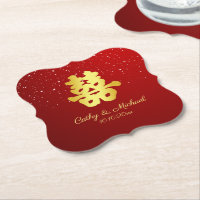 Rot-Chinesische Hochzeit Schneeflocke doppeltes Gl