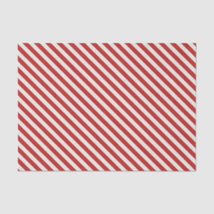 Rot & Creme Beige Weiße Streifen Weihnachten Urlau Seidenpapier