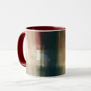 Rot Creme Grün Gold Streifen Tasse