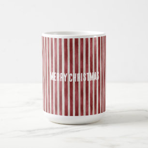 Rot Creme Streifen Weihnachten Kaffeetasse