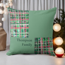 Rot-Creme-Tartan-Drehbuch-Glitzer