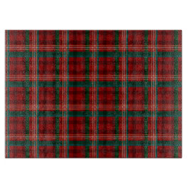 Rot, Creme und Kariertes Weihnachtsmuster Schneidebrett