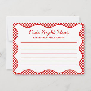 Rot, das ist noch mehr Brautparty Date Night Ideas Mitteilungskarte