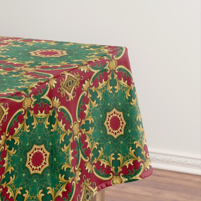 Rot-Dekorative Weihnachtstablette Tischdecke (Beispiel)