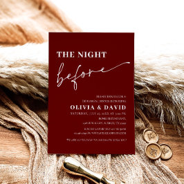 Rot die Nacht vor der Probe Einladung