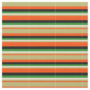 Rot, Dunkel Khaki, Bisque, Forest Green und Black Stoff