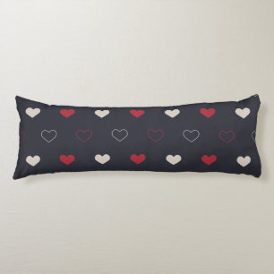 Rot & dunkles Herz Nahtloses Muster Cute Minimal Seitenschläferkissen