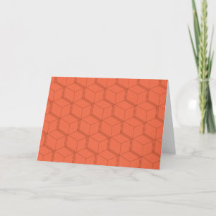 Rot, dynamisch, Retro, cooles trendiges Würfelmust Karte