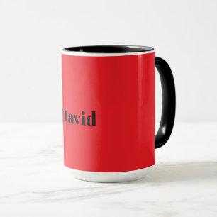 Rot, einfarbig rotes TEMPLATE, schwarzer Text, Tasse