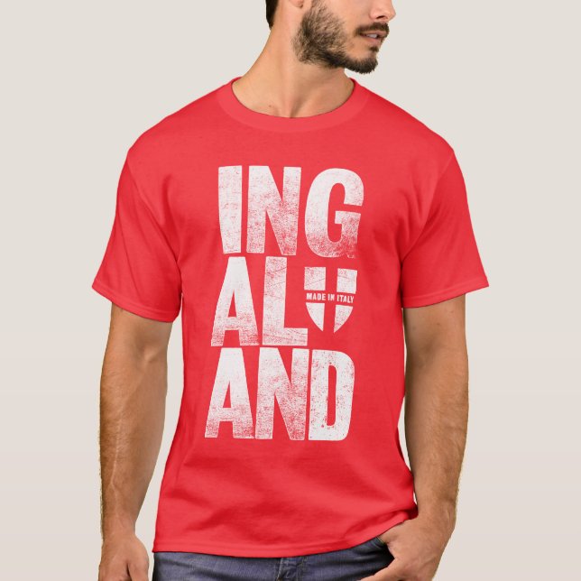 Rot Englands Ingaland T-Shirt (Vorderseite)