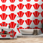 Rot farbiges Art Deco Design Tapete<br><div class="desc">Deko-Design mit Hintergrundfarbe,  das mit jedem beliebigen Text angepasst werden kann. Wenn Sie Hilfe bei der Anpassung benötigen,  kontaktieren Sie uns über den Link auf dieser Seite. Deko-Tapete in Rot</div>