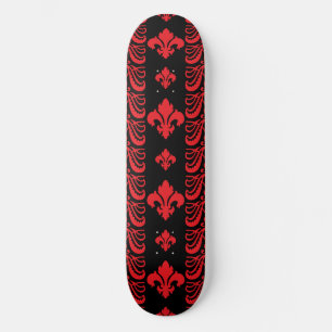 Rot Fleur Streifen-1 Skateboard