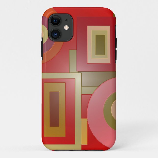 Rot formt Popkunst Case-Mate iPhone Hülle (Rückseite)