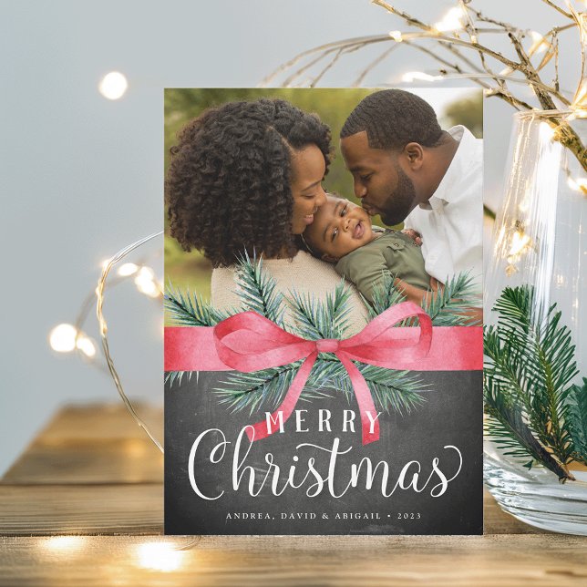 Rot | Fotokarte für den Urlaub Feiertagskarte (Von Creator hochgeladen)