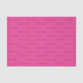Rot frohe Weihnachten auf Rosa Seidenpapier