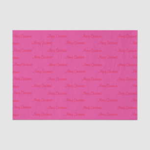 Rot frohe Weihnachten auf Rosa Seidenpapier