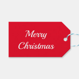 Rot fröhliche Weihnachten einfache minimale Gesche Geschenkanhänger