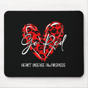Rot für Frauen Herzerkrankungen Aufklärung Monat L Mousepad