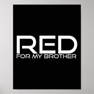 Rot für meinen Bruder - Bewusstsein für Herzkrankh Poster