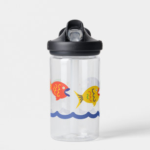 Rot Gelb Blau Grüne Fische Wasserflasche Trinkflasche
