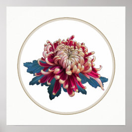 Rot-Gelb-Chrysanthemum Poster