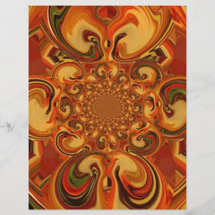 Rot-Gelb Cool Retro Vintage Blume Design
