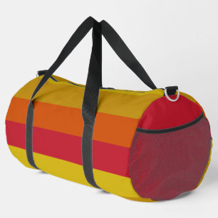 Rot, Gelb, Gold und Orange Streifen Duffle Bag