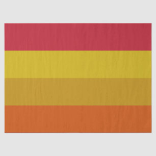 Rot, Gelb, Gold und Orange Streifen Seidenpapier