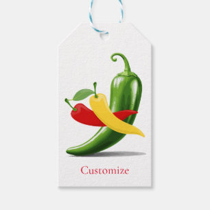 Rot-Gelb-Grün-Chili-Paprikaschoten Thunder_Cove Geschenkanhänger