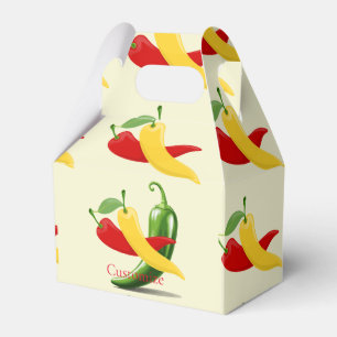 Rot-Gelb-Grün-Chili-Paprikaschoten Thunder_Cove Geschenkschachtel