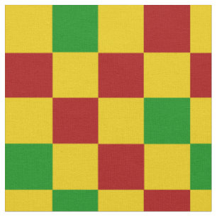 Rot Gelb Grün Karomuster Design Stoff