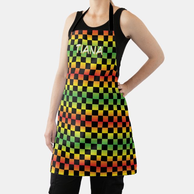 Rot-Gelb-grüne Rasta Ombre Schürze (InSitu)