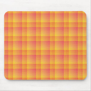 Rot Gelb Karo abstraktes Muster Mousepad