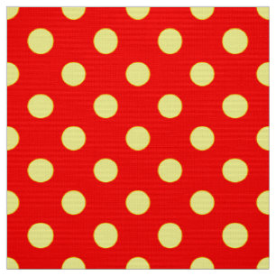 Rot Gelb Punkte Design Stoff