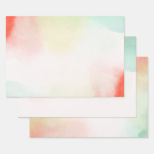 Rot-Gelb-Rose-Gefärbte Krawatte Geschenkpapier Set