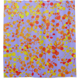 Rot-Gelb- und Orangenfutter Duschvorhang