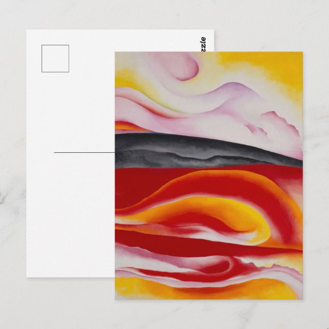 Rot, Gelb und Schwarz | Georgia O'Keeffe | Postkarte (Vorne/Hinten)