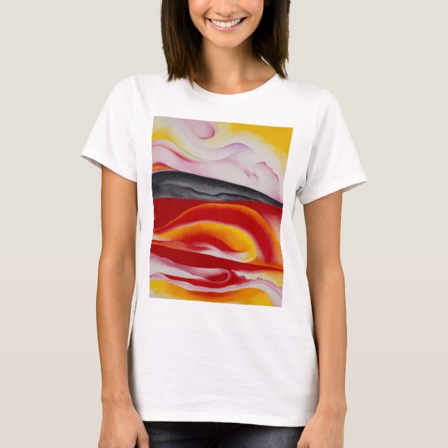 Rot, Gelb und Schwarz | Georgia O'Keeffe | T-Shirt (Vorderseite)