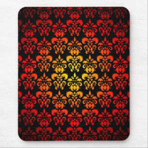 Rot, gelb und schwarz mousepad