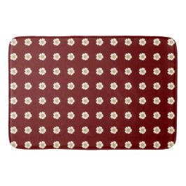Rot-Gelb-Weiß-Buttercup-Blume Badematte