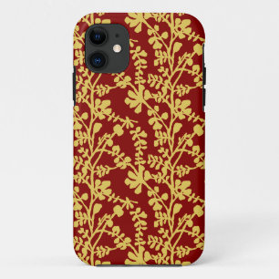 Rot-Gelb-Wiederholungs-Pflanze Muster Bandana Case-Mate iPhone Hülle