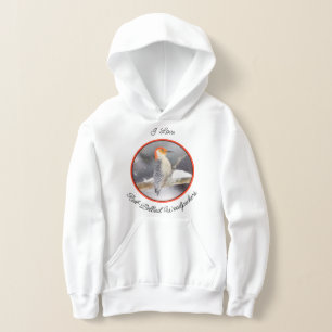 Rot-Gelb Woodpecker Malerei Original Vogelkunst Hoodie