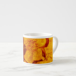 Rot-gelbe Blume grunge digitale Grafik Espressotasse