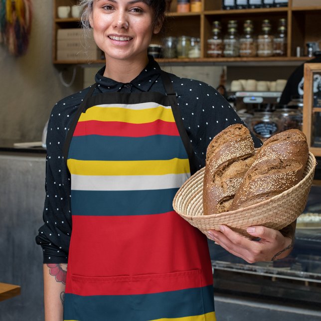 Rot-gelbe Uniform Streifen Schürze (apron)