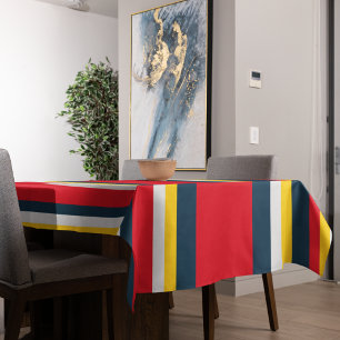 Rot-gelbe Uniform Streifen Tischdecke