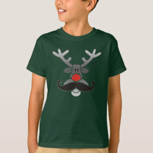 Rot genäht mit Mustache T-Shirt