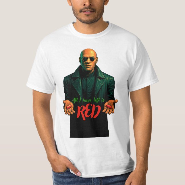 Rot gepillt T-Shirt (Vorderseite)