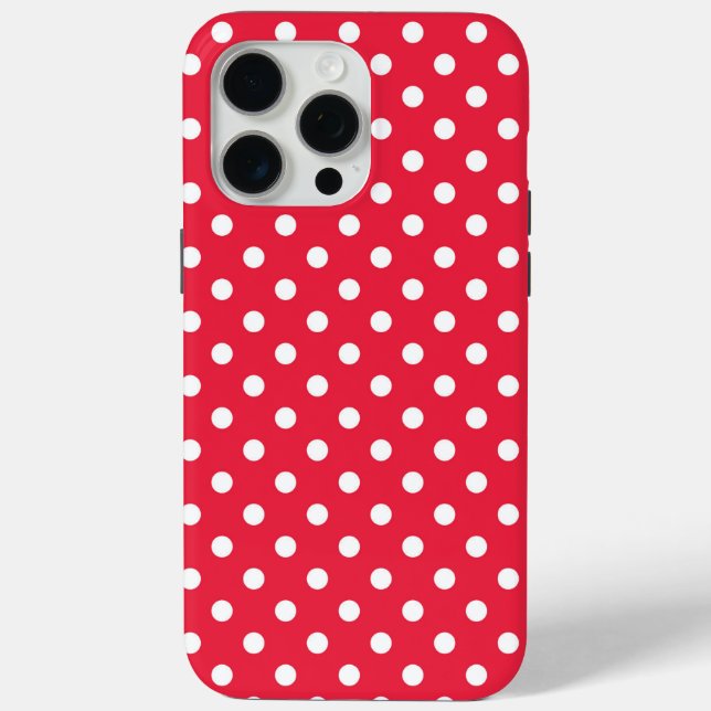 Rot Gepunktet  Case-Mate iPhone Hülle (Rückseite)